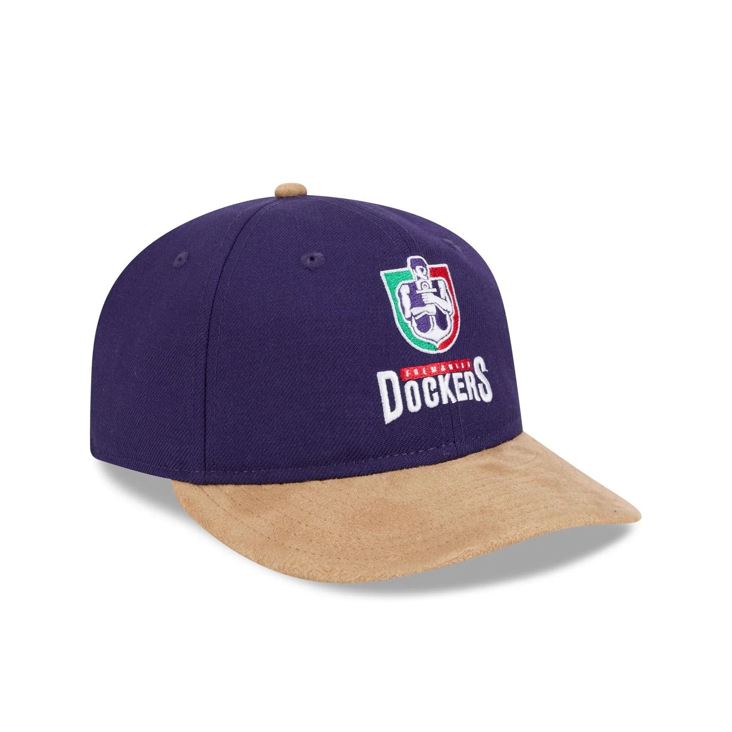 Fremantle Dockers Hat - AFL 2025 Retro Contrast Suede 9Fifity Strapback Cap - New Era